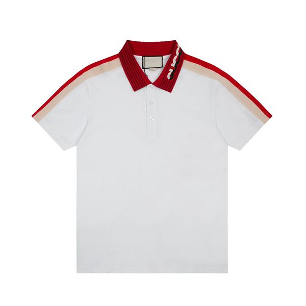 

designer polo men's t-shirts fashion embroidered designers tshirt v neck cotton high street men casual t shirt luxury casual couple clo, White;black