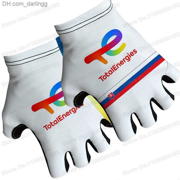 

2022 total new energies cycling gloves peter sagan slovakia bicycle gel half finger glove road bike jerseys mtb guante maillot q230825, Black