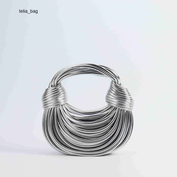 

women's hand luxury bags knitted bag girl classic double knotted bottegaas venetaas 2023 mesh handbag pure rope knot small cattle leath