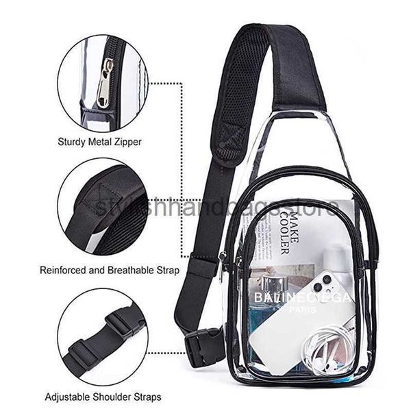 

waist bags pvc transparent shoulder backpack outdoor travel designer bag gymnasium visual bag one shoulder crossbody bagstylishhandbagsstore