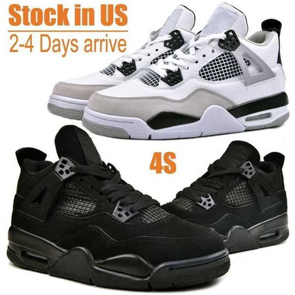 

4 basketball shoes for men 4s military black cat mens sports sneakers