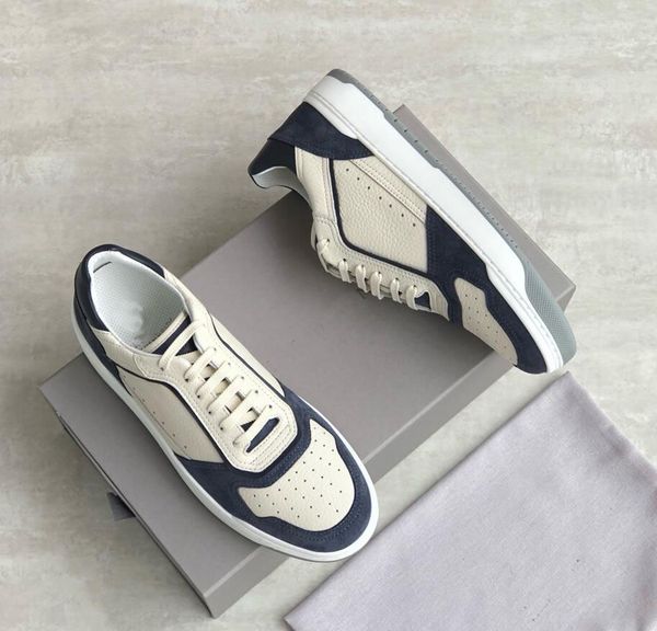 

luxury brunello men sneakers shoes grained calfskin leather washed suede cucine basket platform famous trainers eu38-46 original box, Black