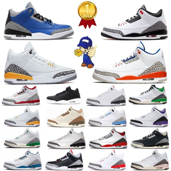 

jumpman shoes designer men 3s basketball shoes women cardinal red dark iris muslin racer blue pine green laser orange georgetown men women t