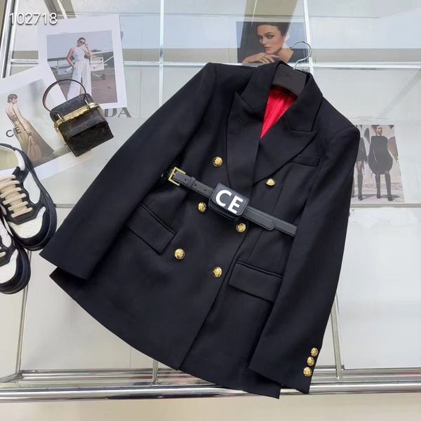 

ce letters line women's designer blazer jacket coats clothing spring autumn new released top, Black;brown