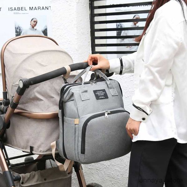 

diaper bags multi-function large capacity baby bags for mom portable folding crib backpack diaper bag nursing bolsa r230823
