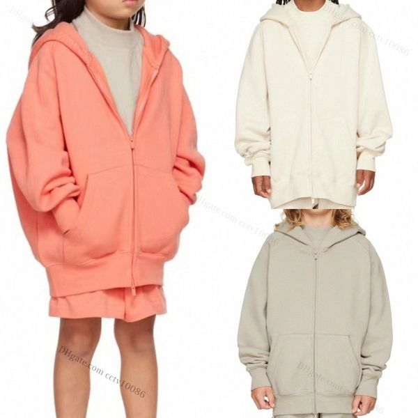 

ess kids clothes boys hooded sweater jacket hoodies girls plush sweatshirt letter designer toddlers loose coat children youth outer wear kid, Black