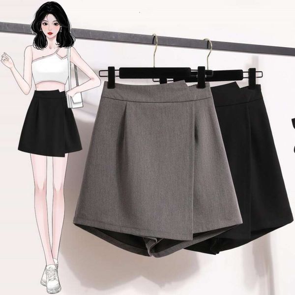 

skirt for women irregular short high waist skinny black a line thin pants