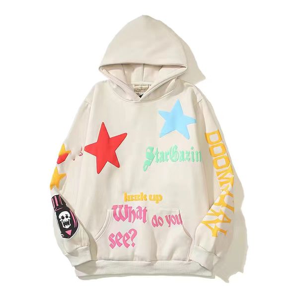 

Broken Planet Hoodie Broken Planet Foam Letter Print Hoodie Men Y2k Hoody 3D Foam Graffiti Letter Sweater Broken Planet Zip Up Hoodie Hip Hop Sweatshirt Pullover 9494, Beige