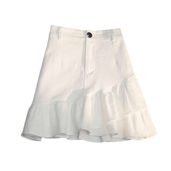 

early spring womens clothing korean skirt fashion all matching ruffled high waist slimmer word hip wrap short, Black
