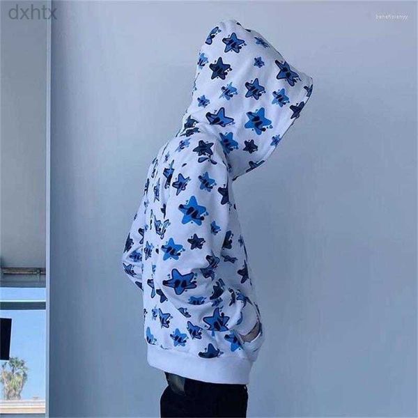 

men's hoodies hip hop joggers sweatshirt fashion sport coat pullover star graphics gothic grunge long sleeve full zip up hoodie y2k jac, Black