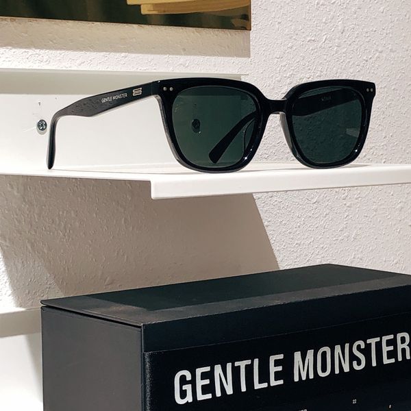 

gentle monster sunglasses for women's designers large frame plate rice nail concave style men's high-quality sunglasses, White;black