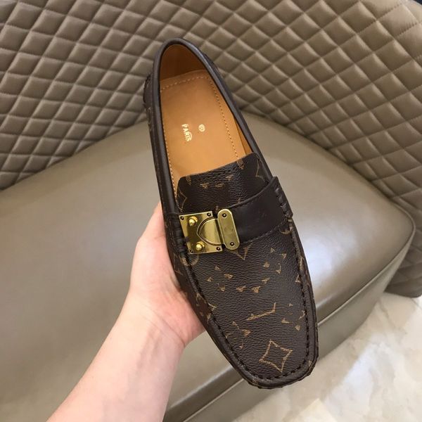 

26model men luxury dress shoes breathable leather designer loafers business office shoes for men driving moccasins comfortable slip on tasse, Black