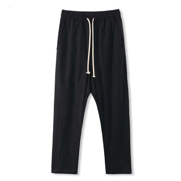 

men's pants frog drift superior quality fashion wear high street solid trousers male loose hip hop chic trendy long harem for mens 2308, Black