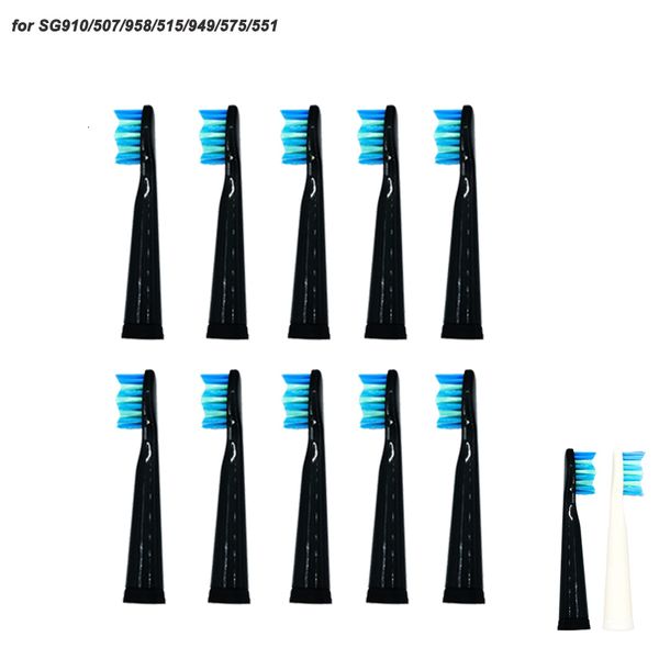 

toothbrush 10pcs seago electric toothbrush heads replacement sonic toothbrush care 899 set 10 heads for sg910/507/958/515/949/575/551 230824