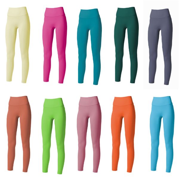 

ll womens yoga outfit slim pant exercise running sportswear high waist fitness wear girls elastic tights skinny gym pant fast dry nine pants