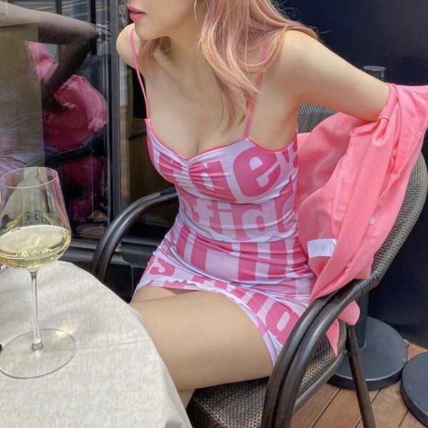 

personalized alphabet sling skirts dress summer style womens clothes big collar hips short skirt, Black