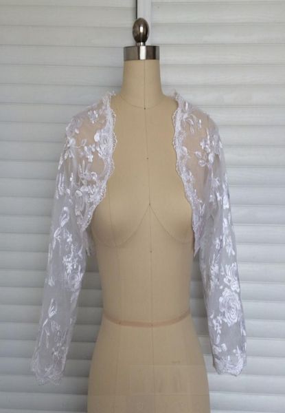 

new arrival white or ivory 34 sleeve lace bolero shrug accessories wedding bridal wraps jacket 20186950608