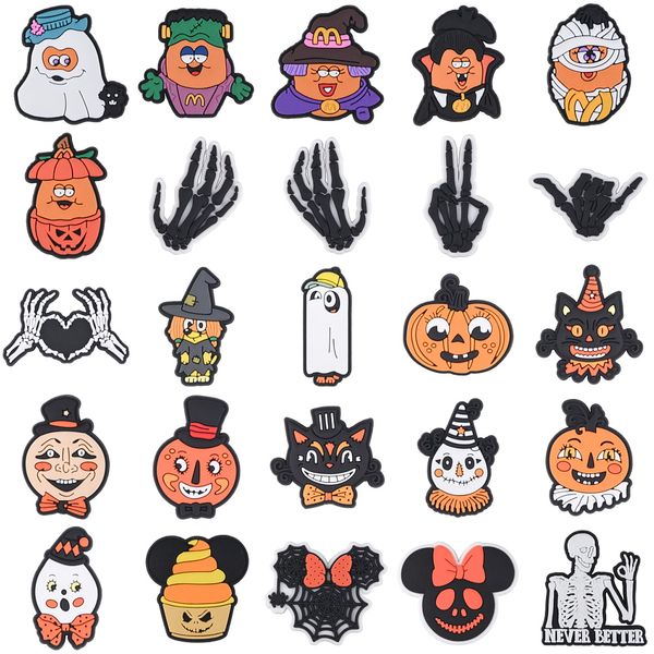 

new halloween pvc shoe charms shoe decoration halloween gifts, White;pink