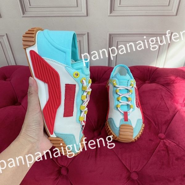 

2023 new designer sneakers calf leather white blue letter platform low sneakers for men and women training shoes size fd2201104, Black