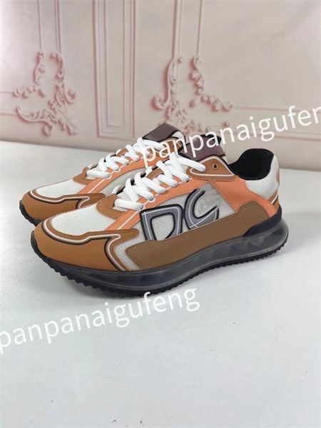 

2023 luxurys designer sneaker running shoes calfskin leather whiteblue letter overlays platform low sneakers mens woman shoes size 39-46fd23, Black
