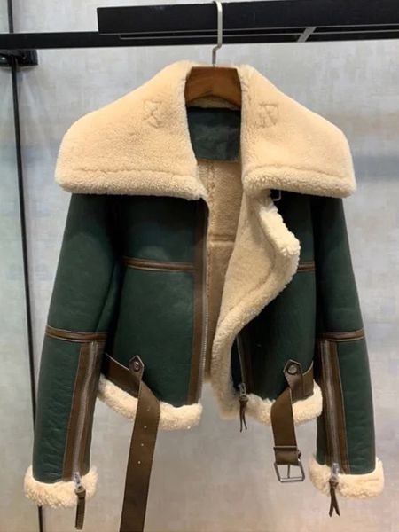 

women s jackets ly varey lin winter motorcycle short coat women fashion lapel faux lamb leather jacket lady streetwear thick warm outwear 23, Black;brown