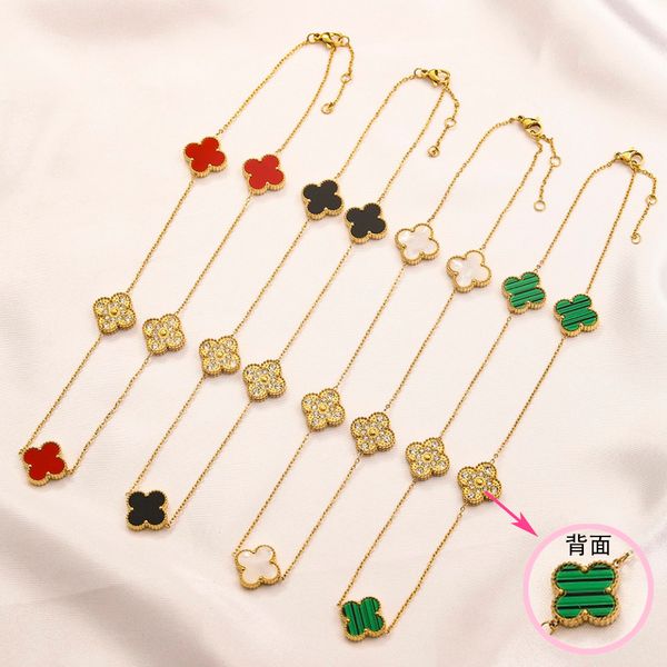

classic four-leaf clover original designer vans cleef necklace women silver fashion necklace necklaces jewelry van cleef chains for lover gi