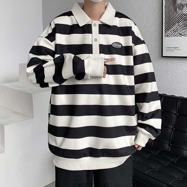 

2023 spring and autumn new boys' t-shirt with polo collar casual and handsome youth pullover sweater men's bottom shirt, Black
