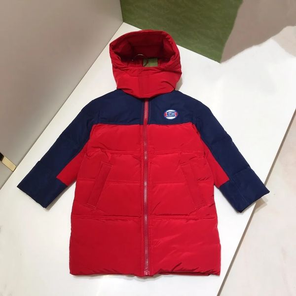 

kids coats kid designer baby clothe coat jacket down jackets fasion red outwear warm winter italy brand 100-150cm, Blue;gray