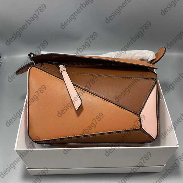 

wholesale women's shoulder bags puzzles handbag tote wallet leather stitched high capacity lowe fashion brand crossbody bag in 3 sizes