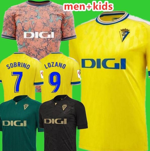 

23 24 cadiz soccer jerseys cadiz cf 2023 2024 lozano alex bodiger juan cala camiseta ascenso a liga santander de carnaval men kids home away, Black;yellow