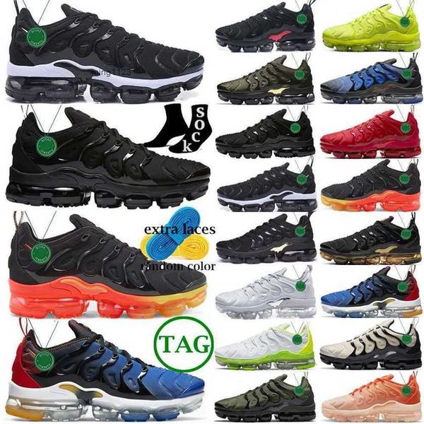 

2023 running shoes plustn trainers outdoor sports sneakers triple black white red mint foam laser university blue fury tn plus since 1972