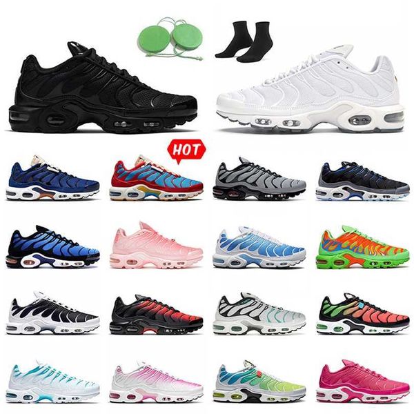 

wholesale tn plus tns running shoes women mens 2022 triple black white pink university blue hyper jade persian violet midnight navy tnplus