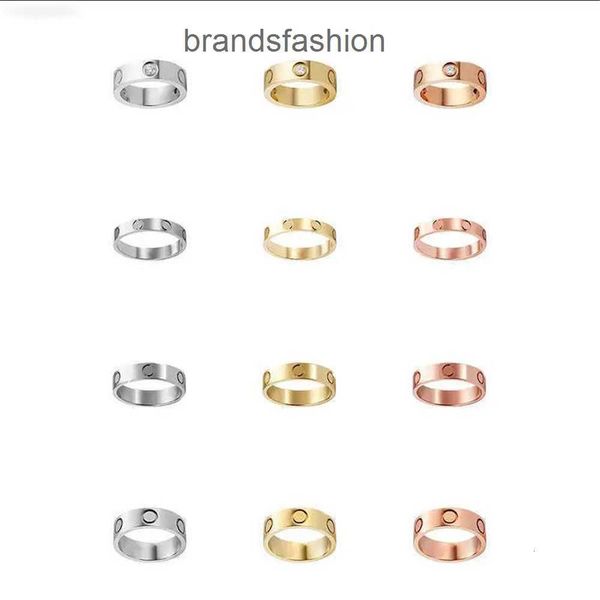 

designer rings love womens ring couple jewelry band titanium steel with diamonds casual fashion street classic gold silver rose optional siz