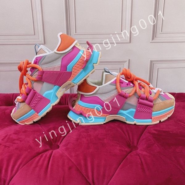 

2023 luxury casual shoes man platform shoes popular models multicolor matching retro sneakers fashion chaoliu shoes size 35-41 hc220704, Black