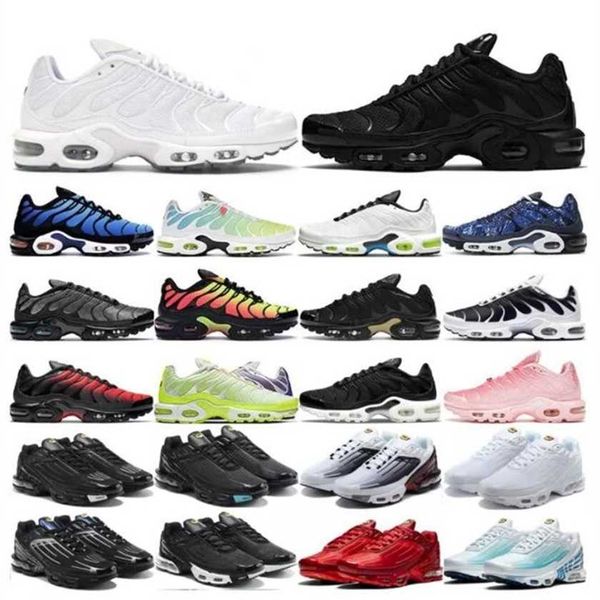 

2023running shoes tn mens women triple white black laser blue volt glow oreo womens breathable sneakers trainers outdoor sports eur 36-46