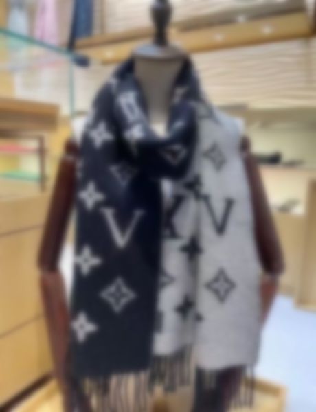 

classic designer scarf cashmere warm scarf men's and women's winter large monogrammed shawl brand men scarf cashmere winter, Blue;gray