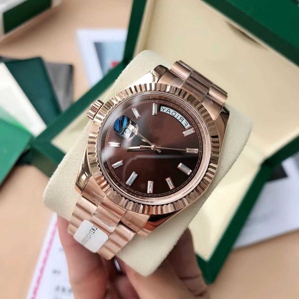 

with box mens watch 41mm 126333 126334 40mm 228235 228238 president calendar watches sapphire glass asia 2813 movement mechanical automatic, Slivery;golden