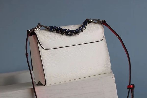

2023 classic original luxury designer women bags purse twist and denimtwisty handbag leather shoulder bag crossbodys handbags pochette water, Black;red