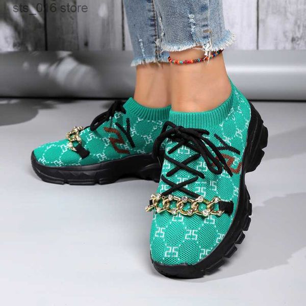

dress shoes 2023 new classic metal chain casual thick sole loafers wedges breathable sports shoes women comfortable vulcanized shoes 35-43 t, Black