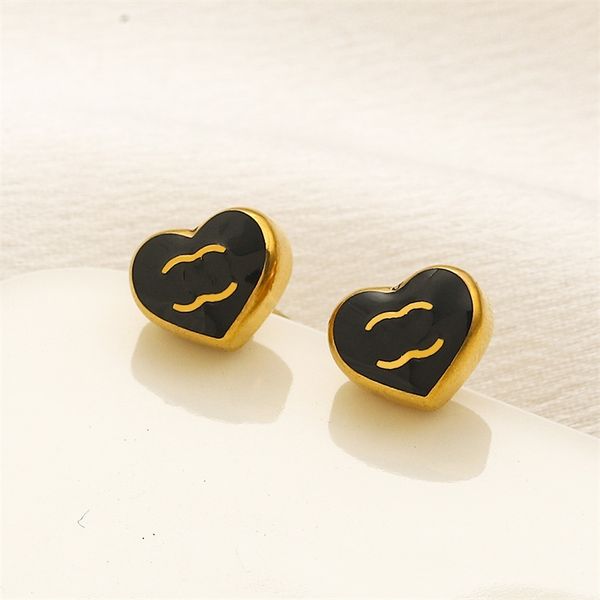 

luxury brand designers c letters stud earrings 18k gold plated earring geometric famous womens heart earrings wedding party jewelry accessor, Golden;silver