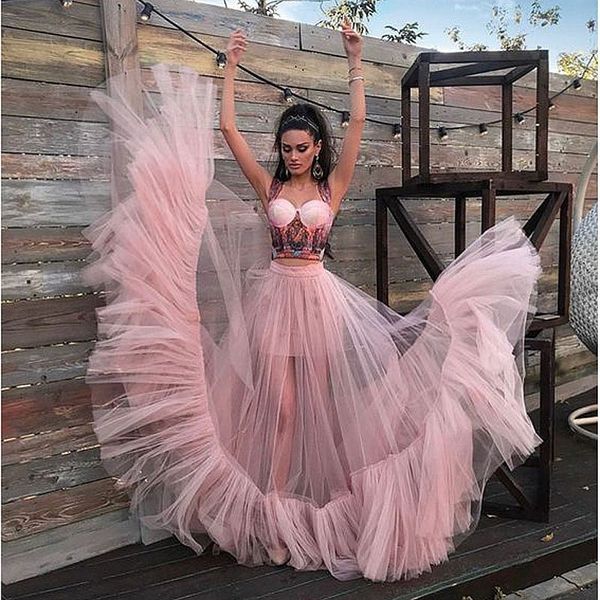 

skirts blush pink see through tutu women high waist formal birthday for p o shoot ruffles only sell tulle skirt 230826, Black