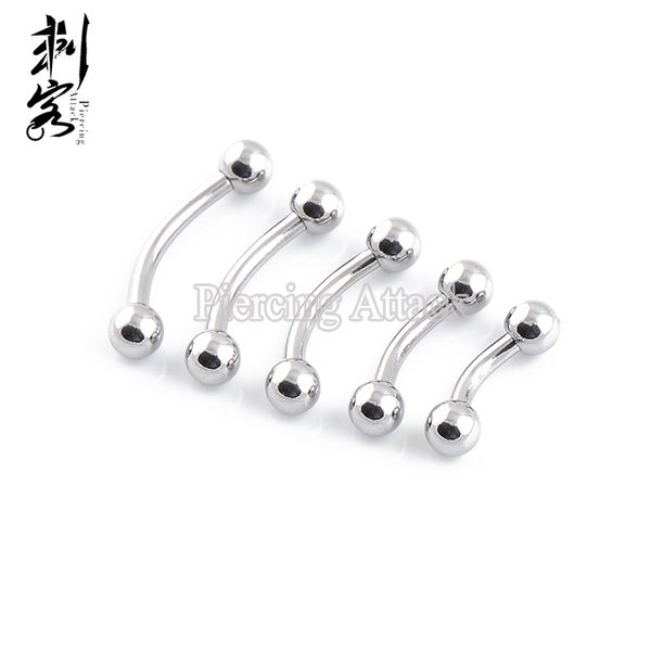 

labret lip piercing jewelry body 316l steel 16 gauge eyebrow ring lot of 100pcs 230825, Black