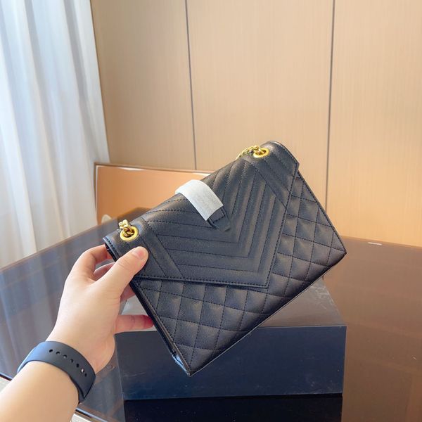 

designer fashion women handbags shoulder bag metal chain genuine leather bag flip cover messenger bag