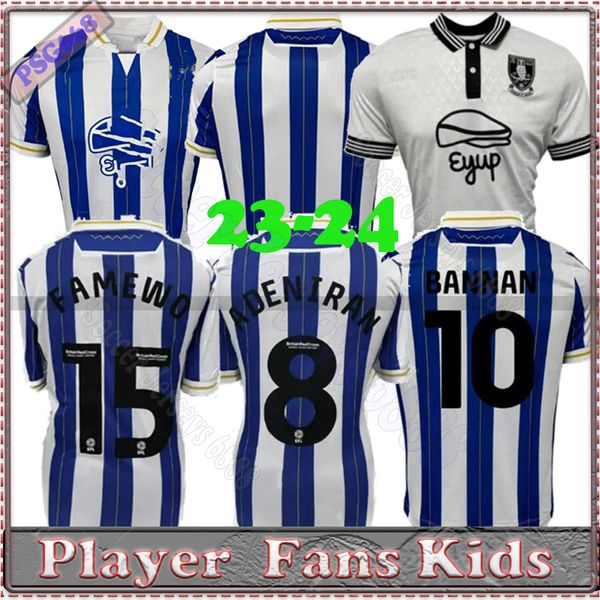 

2023 2024 sheffields soccer jerseys wednesdays men set kids kit 23 24 uniform vaulks bannan windass wilks paterson gregory smith football sh, Black;yellow