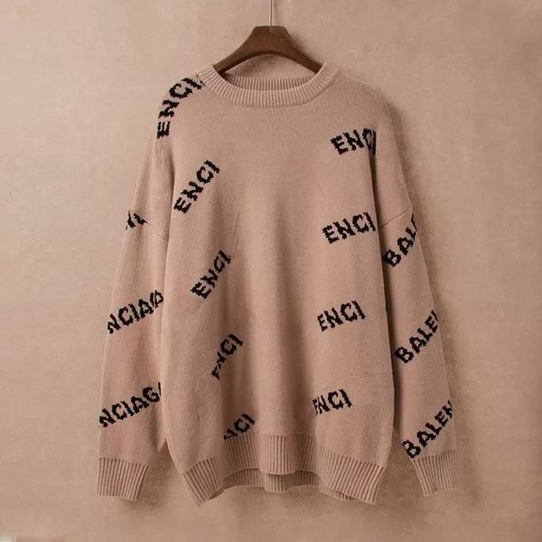 

mens designer sweater vintage classic fashion cardigan sweatshirt men pullover letter embroidery crew neck comfortable sweater, White;black