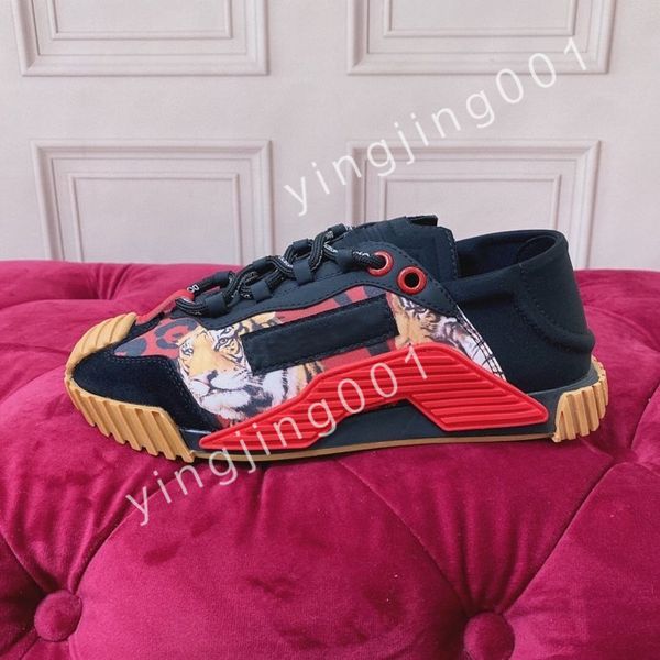

new designer sneaker casual shoes man platform shoes popular models multicolor matching retro sneakers fashion chaoliu shoes size 35-41 hc22, Black