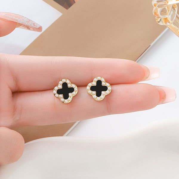 

plated 925 silver luxury brand designers letters stud geometric famous women round crystal rhinestone earring wedding perty jewerlry circula, Golden;silver