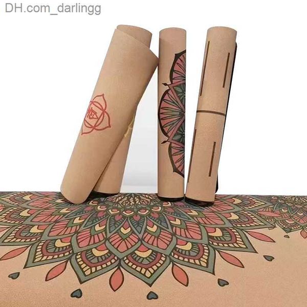

wholesale organic joga cork rubber mat custom 4mm 5mm thick yoga met eco friendly yoga-matte natural rubber yoga mat cork set q230826