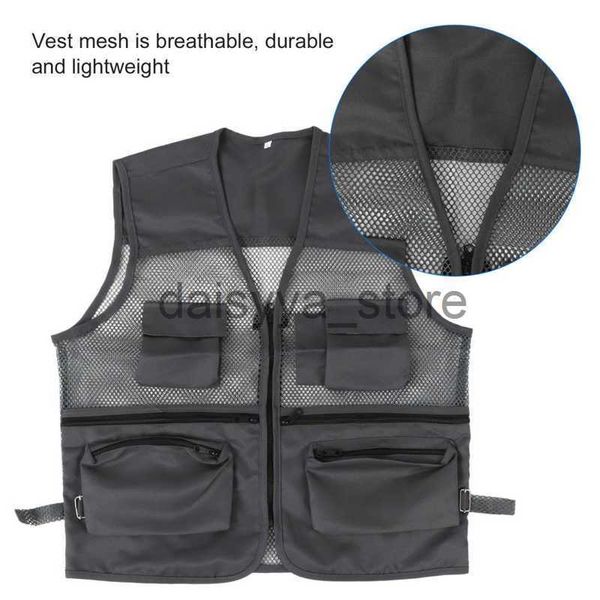 

other sporting goods outdoor fishing vests quick dry breathable multi pocket mesh jackets pgraphy hiking vest green fish vest x0826