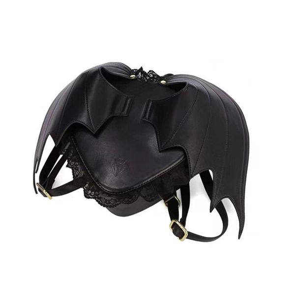 

halloween gothic personalized pu bat backpack girl black halloween theme bat wing graphic gothic backpack wings decor backpack